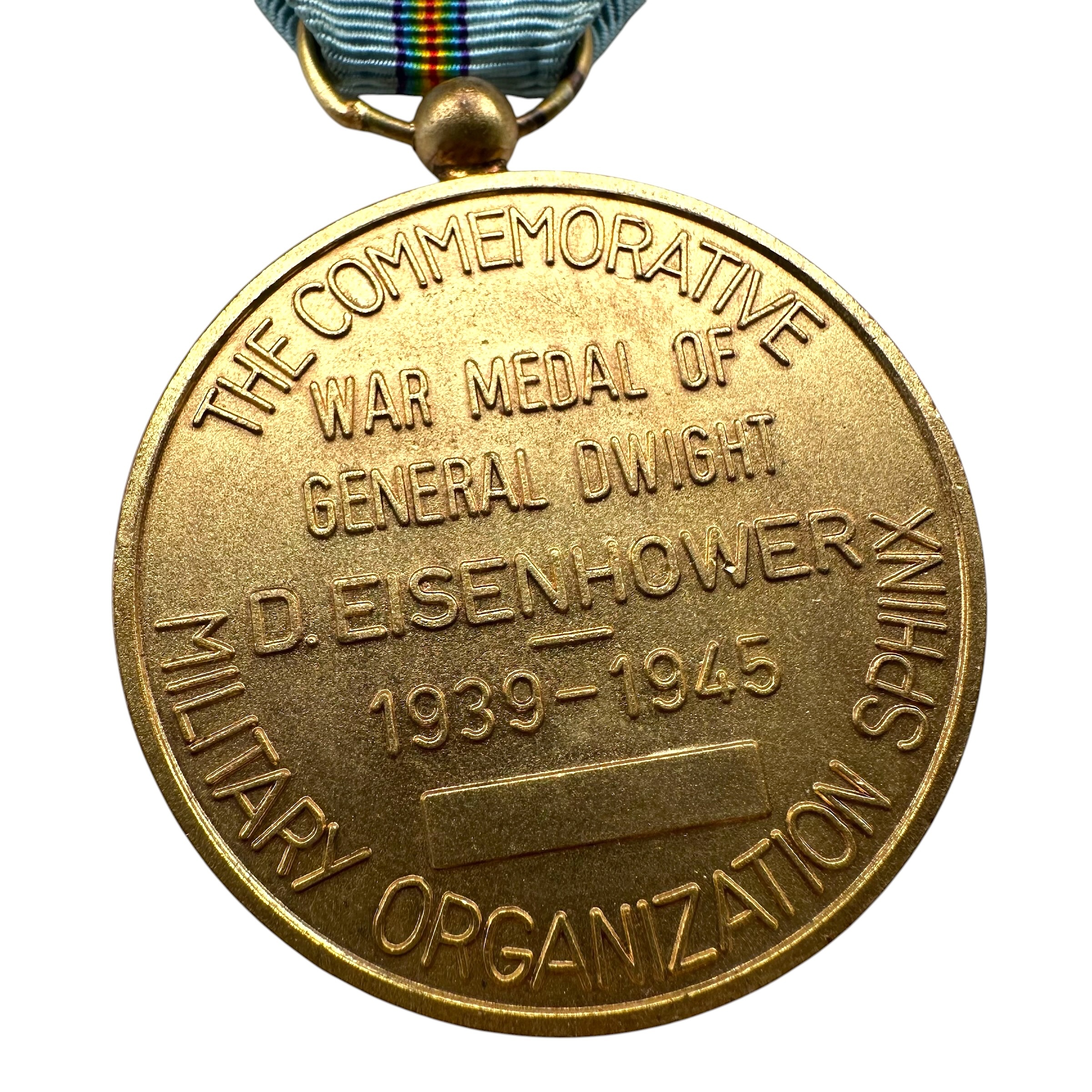 Original WWII General Dwight D. Eisenhower Commemorative War Medal 1939-1945 – I.M.O. Sphinx