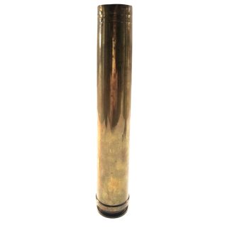 Original WWII German 3.7 cm Flak 18 Anti-Aircraft Brass Shell Casing 1938