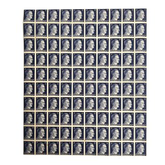 Original WWII German Adolf Hitler 25 Reichspfennig Postage Stamp Full Sheet of 100