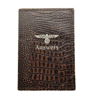 Original WWII German Ausweis ID Card Cover with Eagle and Swastika