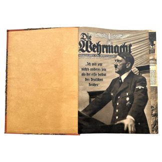 Original WWII German bound ‘Die Wehrmacht’ magazines 1939-1940 Oberkommando der Wehrmacht with Netherlands Belgium France campaign photographs.