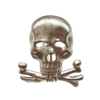 Original WWII German Braunschweiger Totenkopf Skull Visor Cap Tradition Badge.