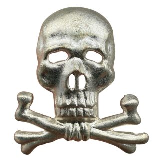 Original WWII German Braunschweiger Totenkopf Skull Visor Cap Tradition Badge