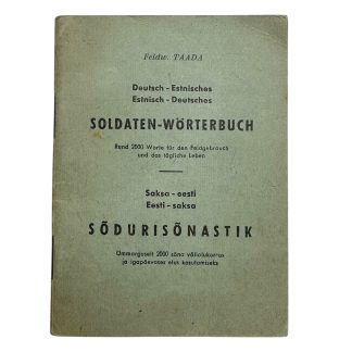 Original WWII German-Estonian Soldaten-Wörterbuch Feldw. Taada military dictionary Estonia 20th Waffen Grenadier Division SS Estonian volunteers.