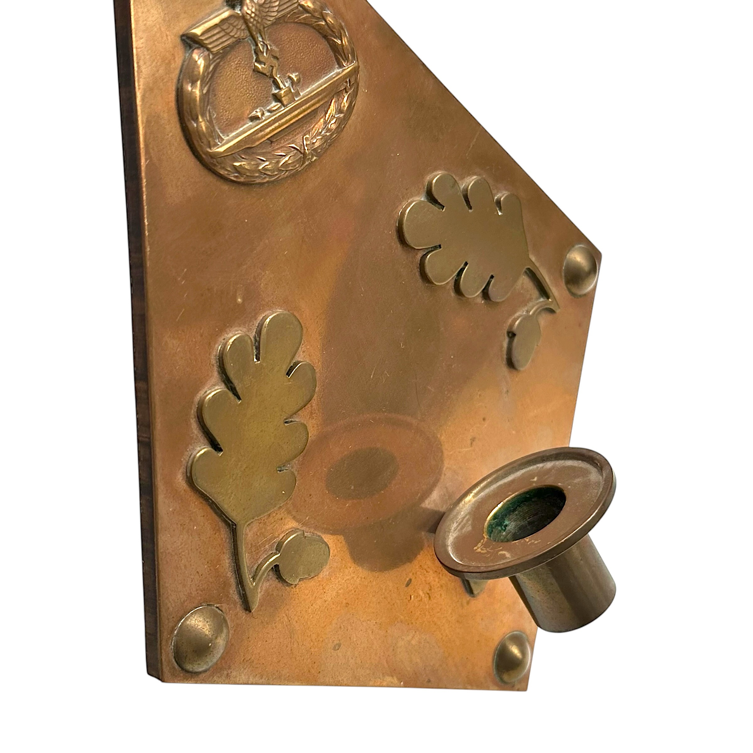 Original WWII German Kriegsmarine U-Boat Wall Candle Holder