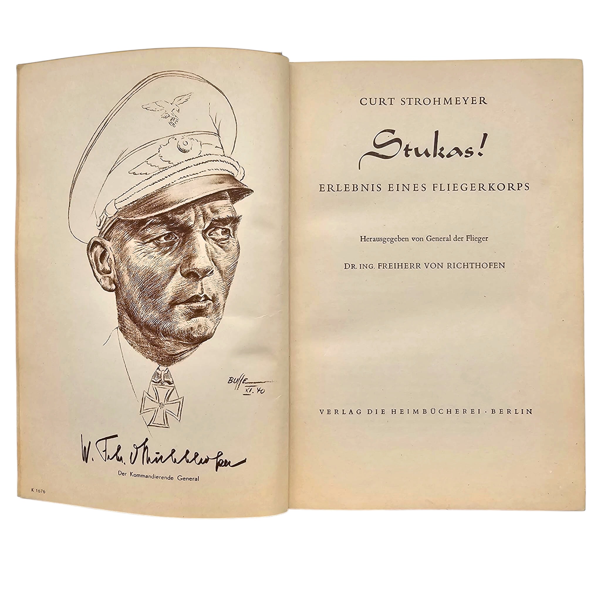Original WWII German Luftwaffe Book 'Stukas! Erlebnis eines Fliegerkorps' 1940