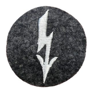 Original WWII German Luftwaffe Truppennachrichtenpersonal Blitz trade badge for signals and communications personnel.