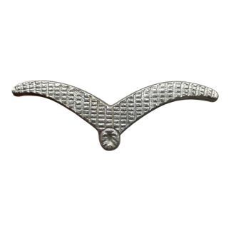 Original WWII German Luftwaffe metal collar tab emblem with attachment pins German uniform militaria Second World War collectors.