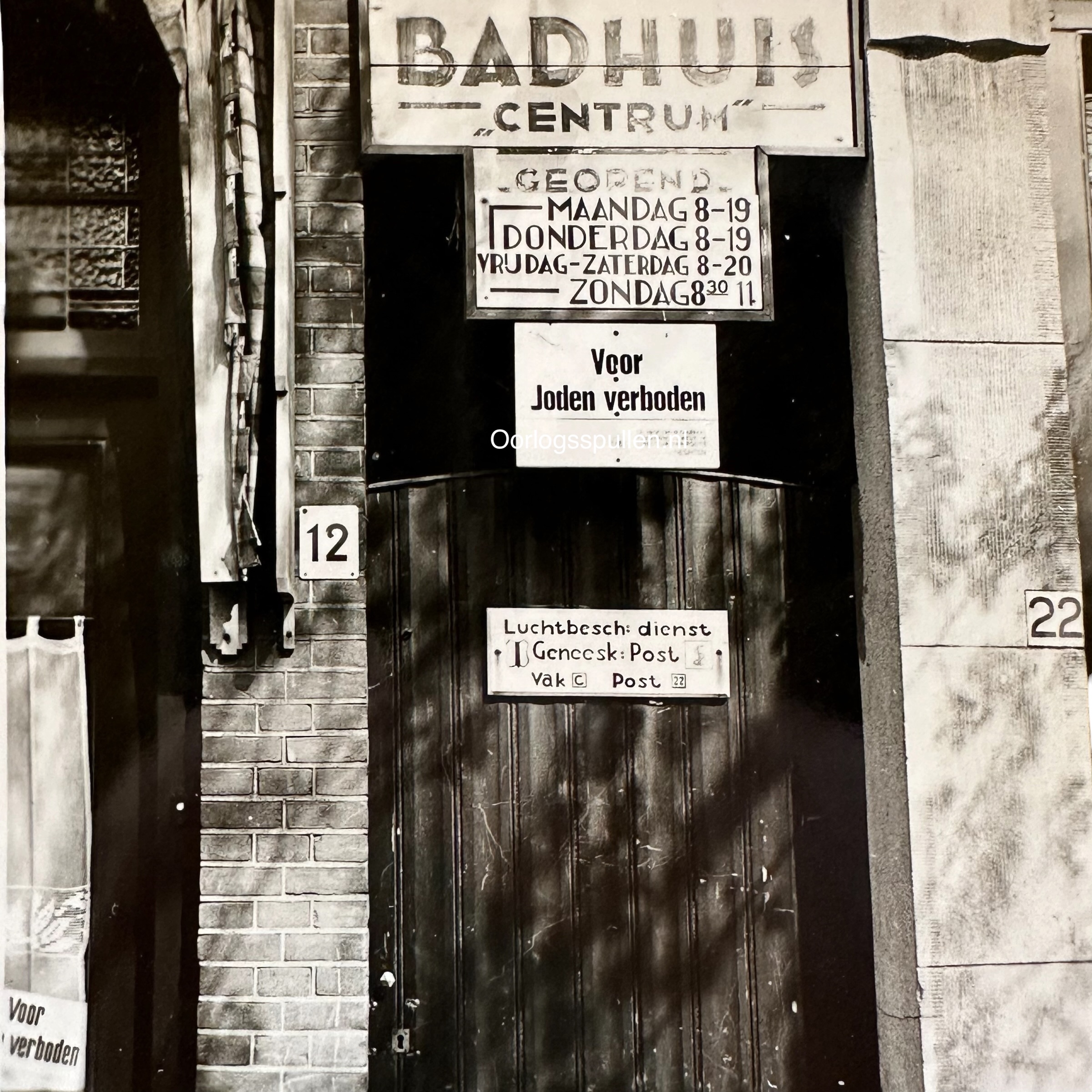Original WWII German Occupation Photo ‘Voor Joden Verboden’ Sign The Hague Netherlands