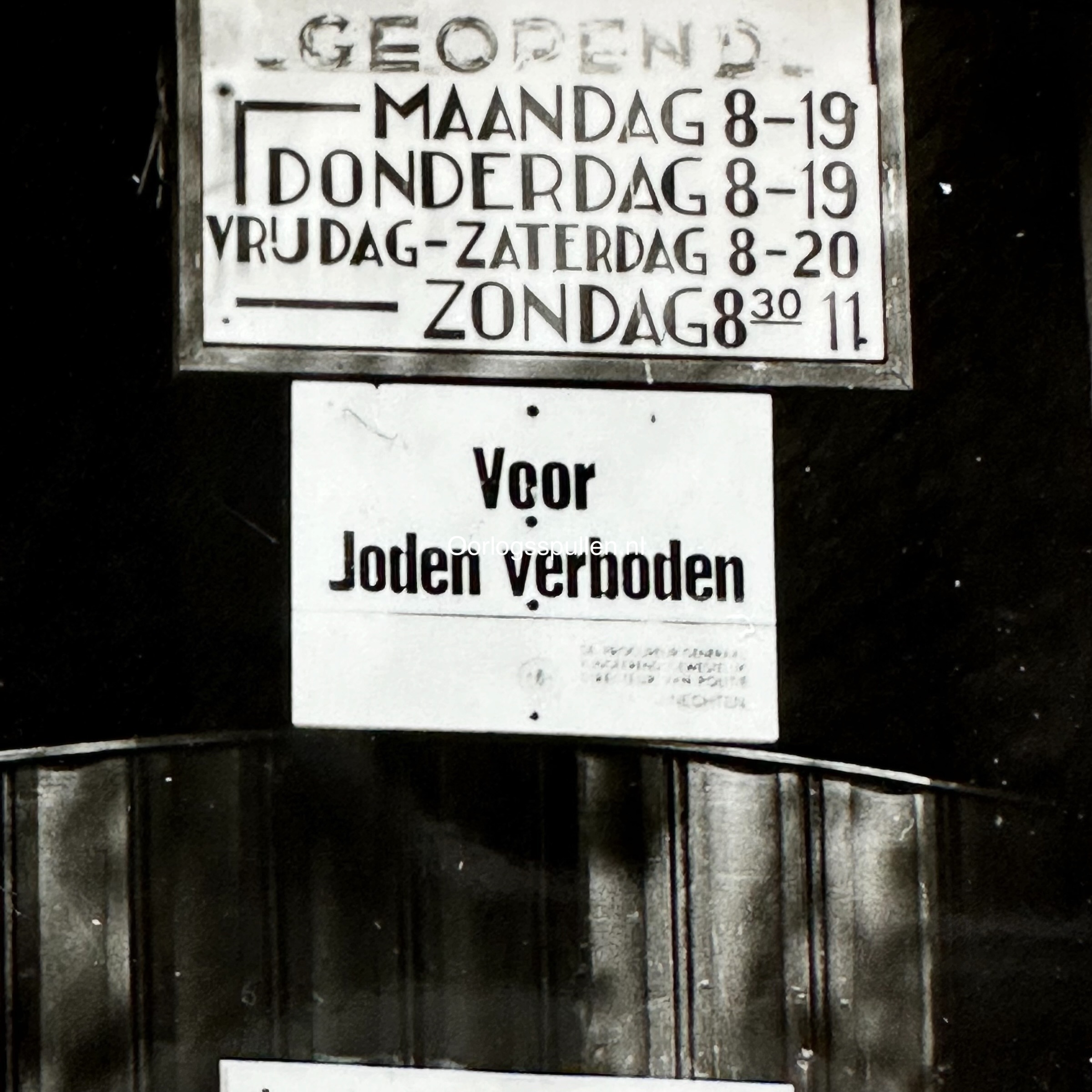 Original WWII German Occupation Photo ‘Voor Joden Verboden’ Sign The Hague Netherlands