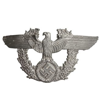 Original WWII German Polizei Tschako metal insignia