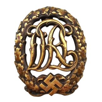 Original WWII German Sports Badge in Bronze – Deutsches Reichssportabzeichen DRL - militaria