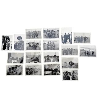 Original WWII German Theodor Scherer Knight’s Cross holder photo set with 19 military photographs of General Scherer and German officers circa 1942
