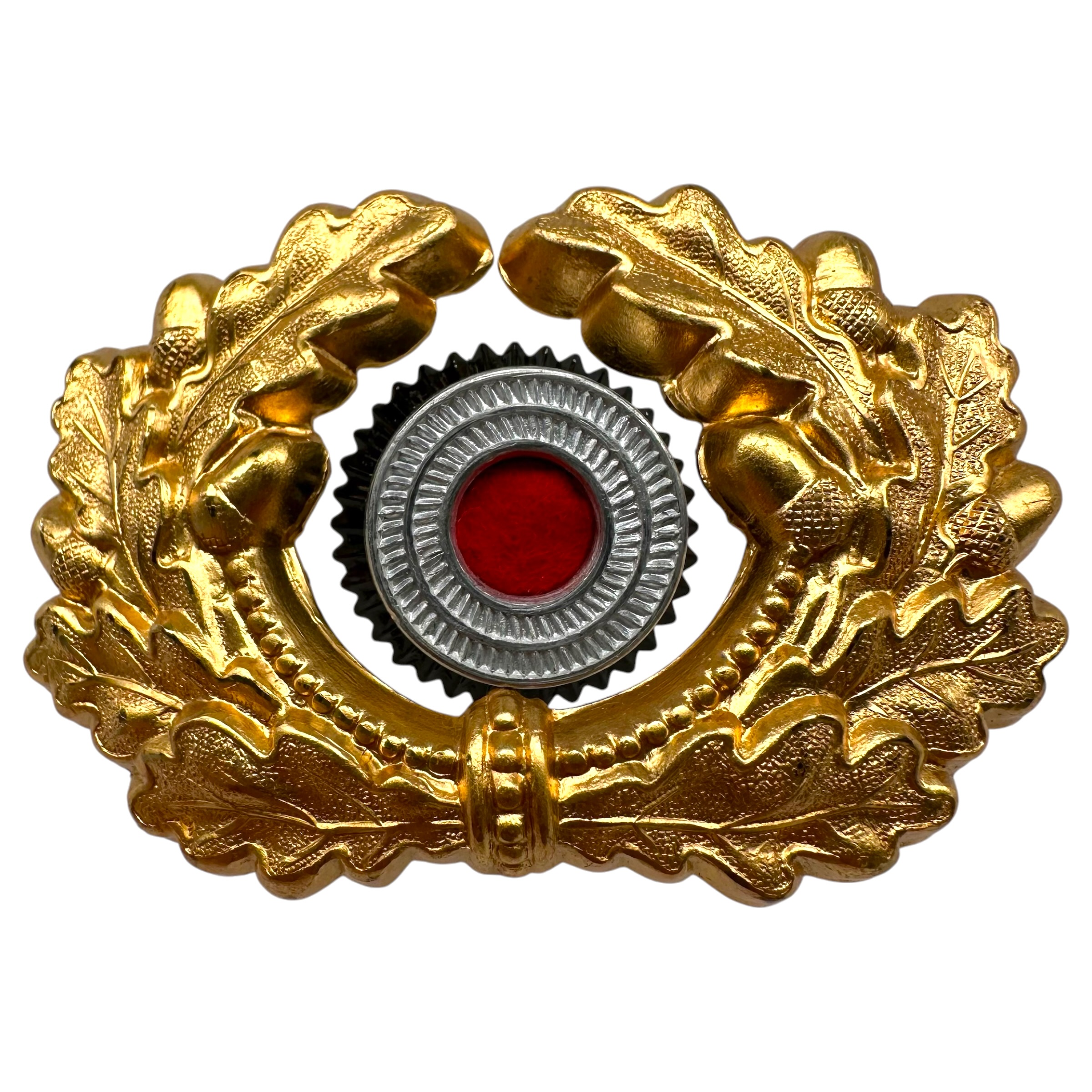 Original WWII German WH Generals visor cap wreath and cockade
