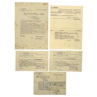 Originele WWII Duitse Wehrmacht documenten 1941-1943 Alkmaar G. Groot Den Helder Breezand Anna Paulowna Julianadorp bouwopdrachten