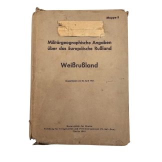 Original WWII German Wehrmacht Military Map Set Weißrußland 1941 – Operation Barbarossa