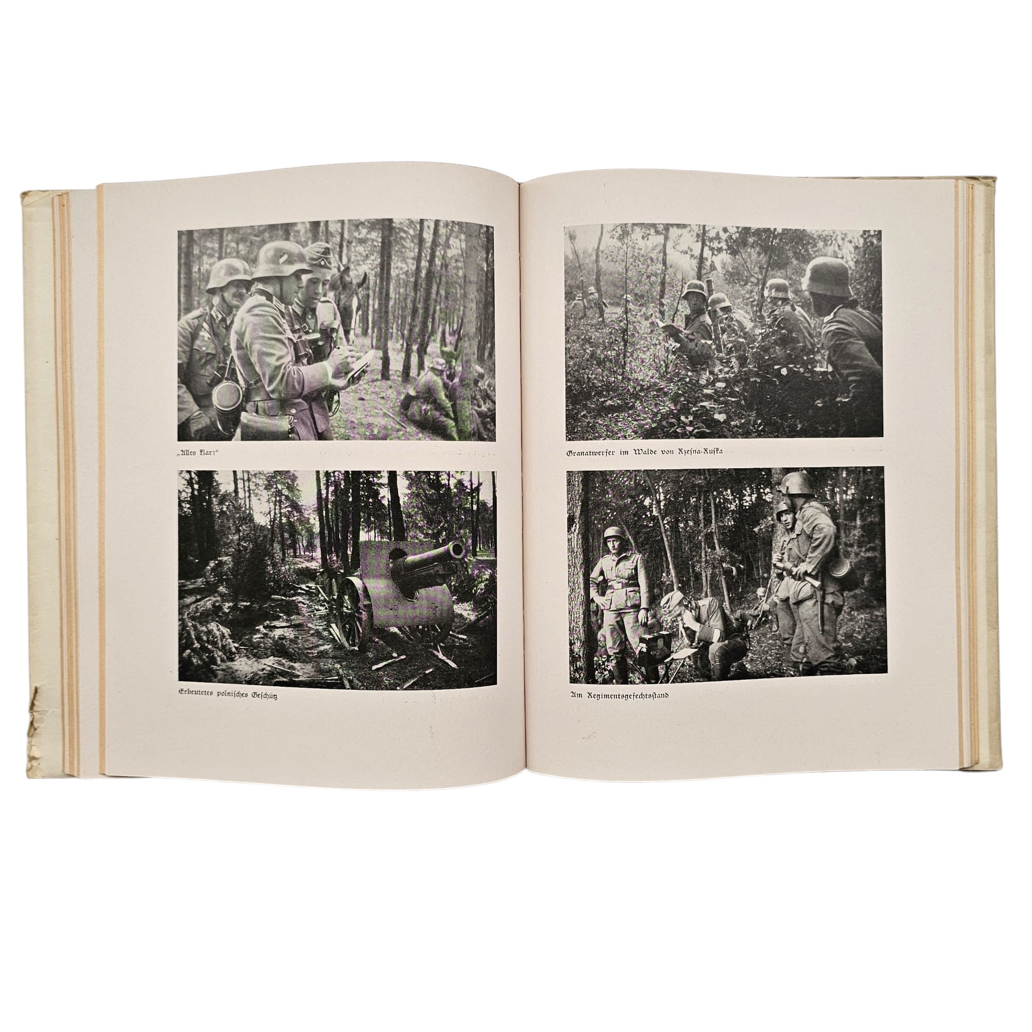 Original WWII German 'Wir zogen gegen Polen' VII. Armeekorps Poland Campaign Book with dust jacket
