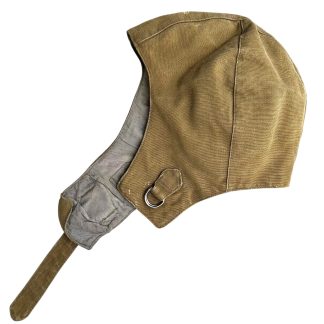 Original WWII Soviet Russian Red Army paratrooper jump helmet, rare wartime canvas airborne helmet for Soviet VDV militaria collectors.