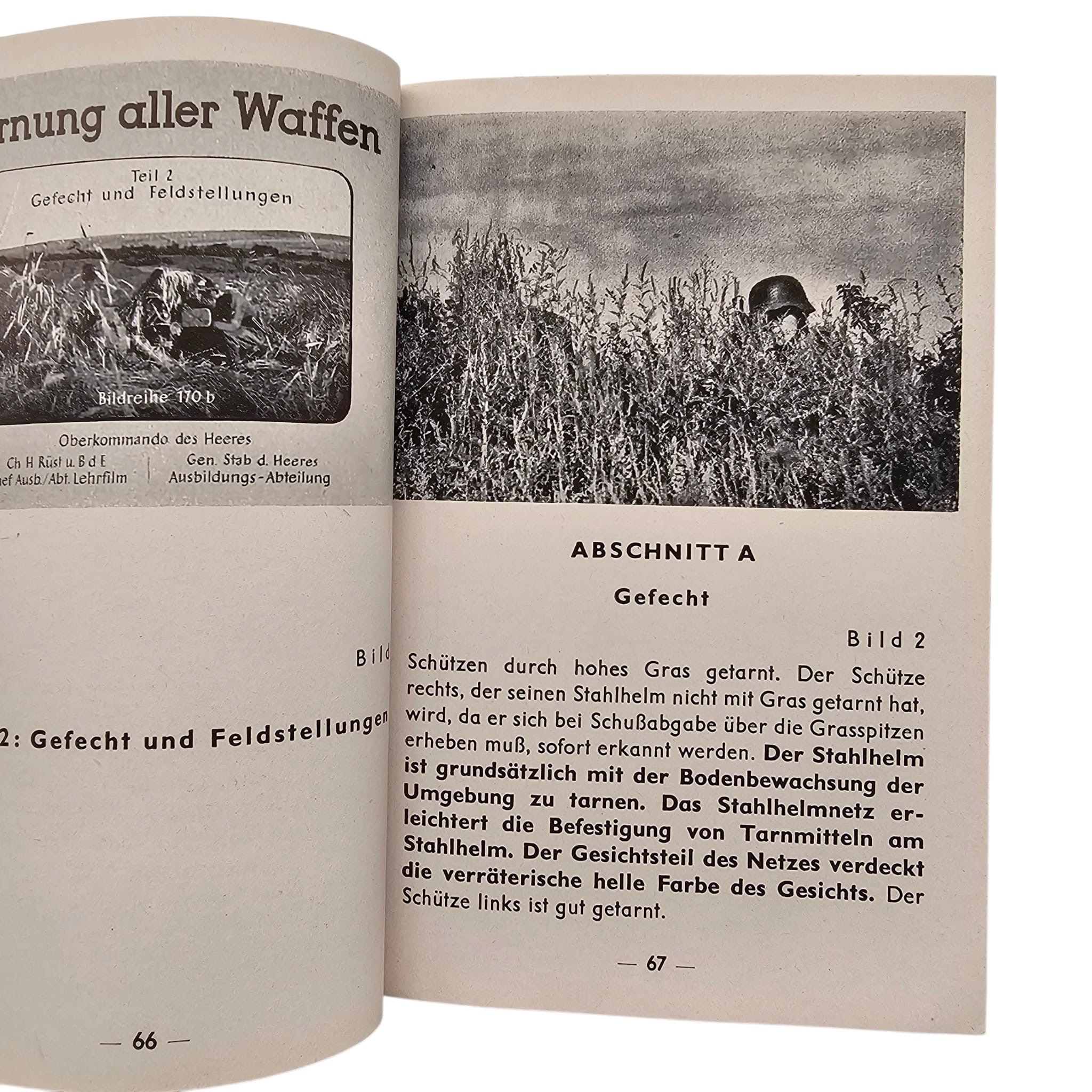 Original WWII German Army Camouflage Manual 'Tarnung aller Waffen' Bildheft 170 – 1944 - Afbeelding 6