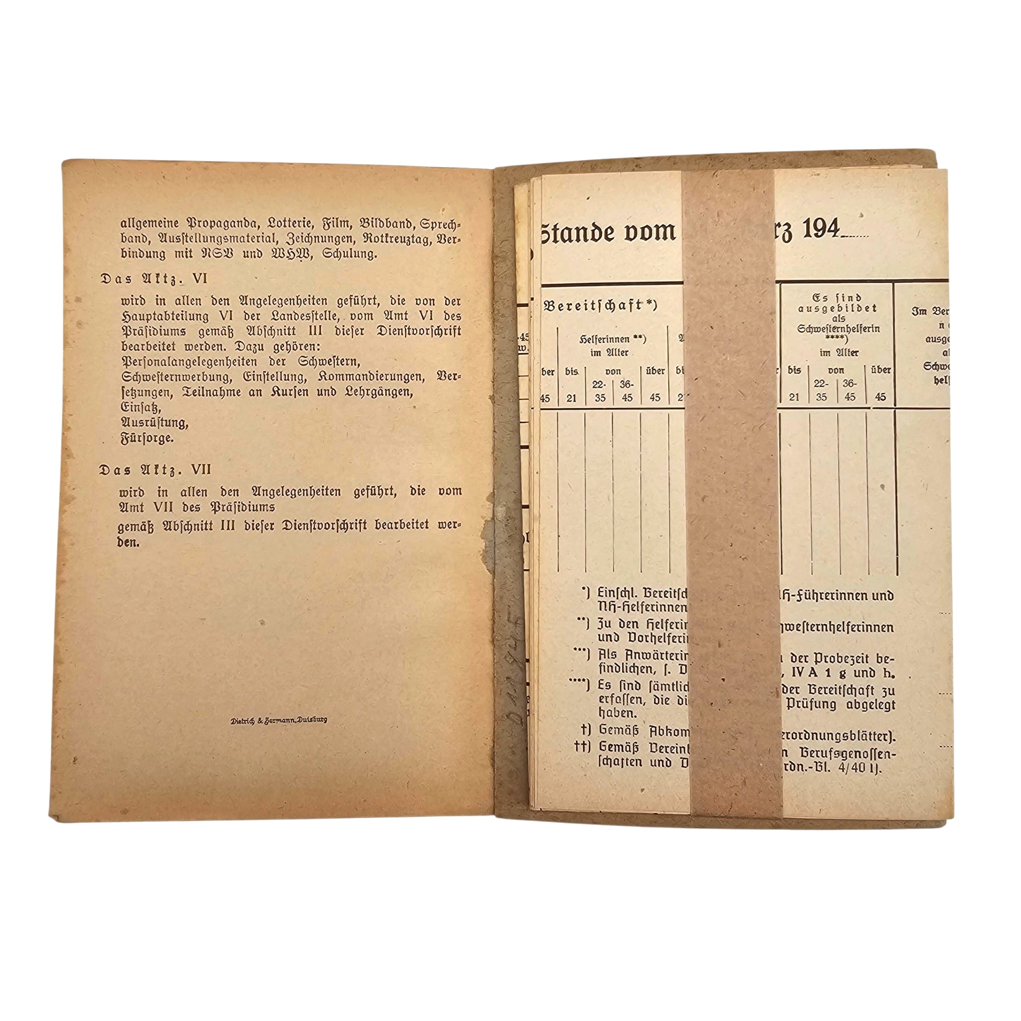 Original WWII German DRK Deutsches Rotes Kreuz Dienstvorschrift Dv. Nr. 1 Regulation Book - Afbeelding 6