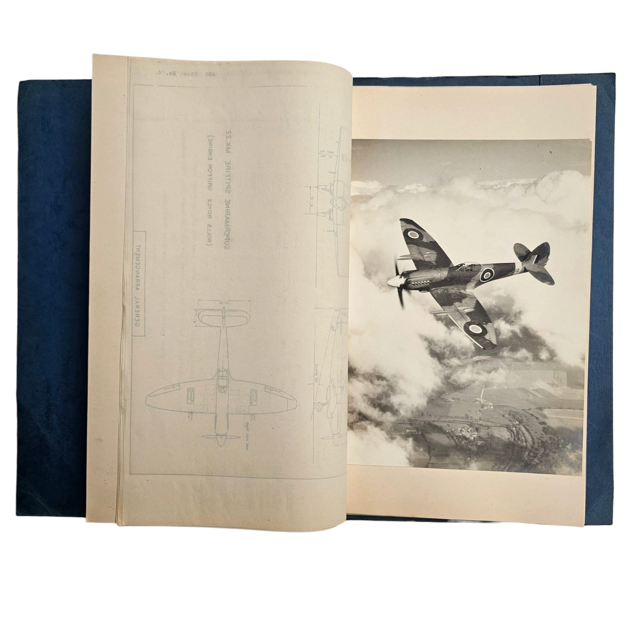 Original 1940s Vickers-Armstrongs Supermarine Spitfire Mk.22 Factory Specification No. 480 with Photographs