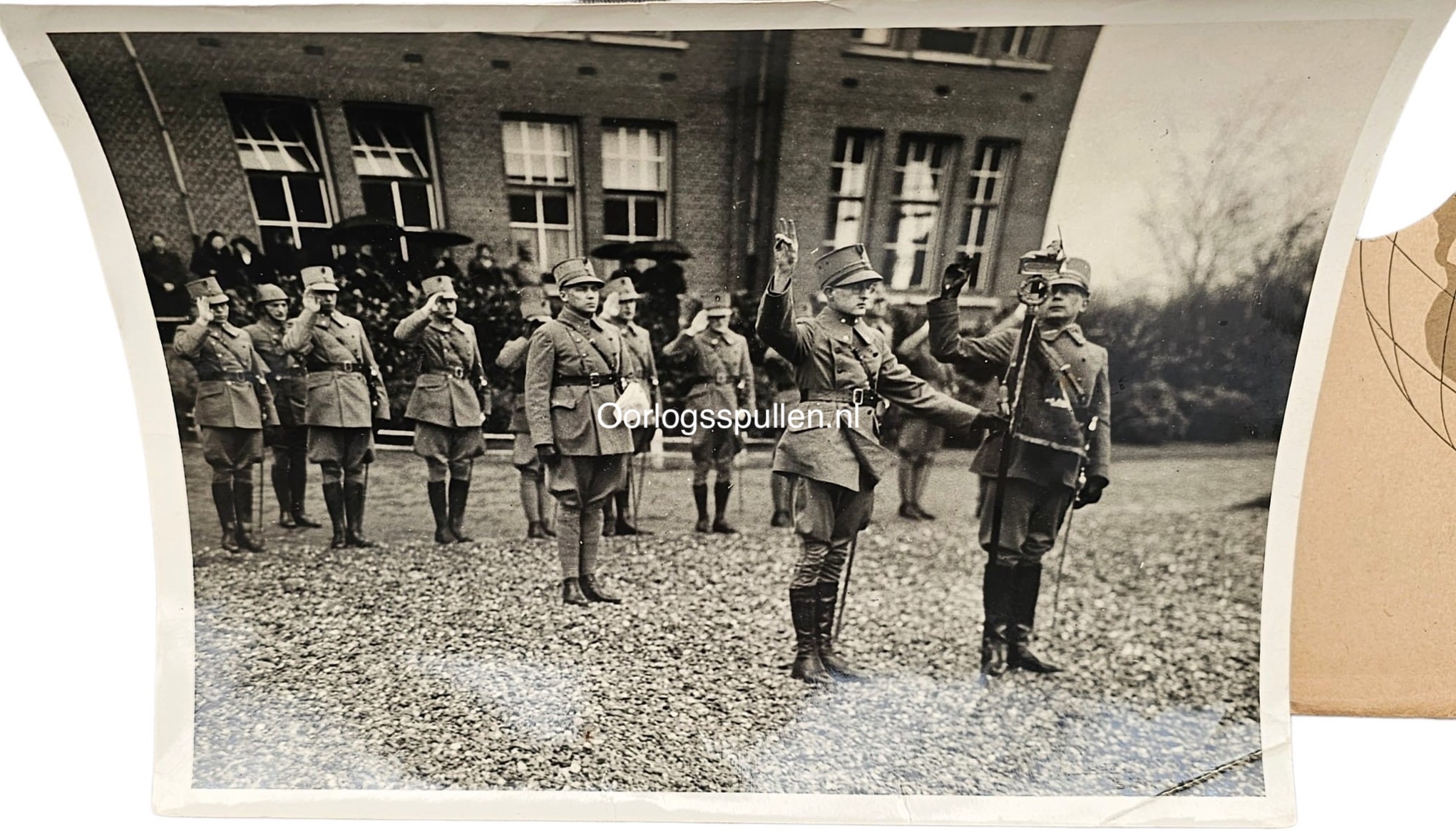 Original 1938 Dutch Army Prince Bernhard Military Oath Ceremony Bakelite Record with Photograph