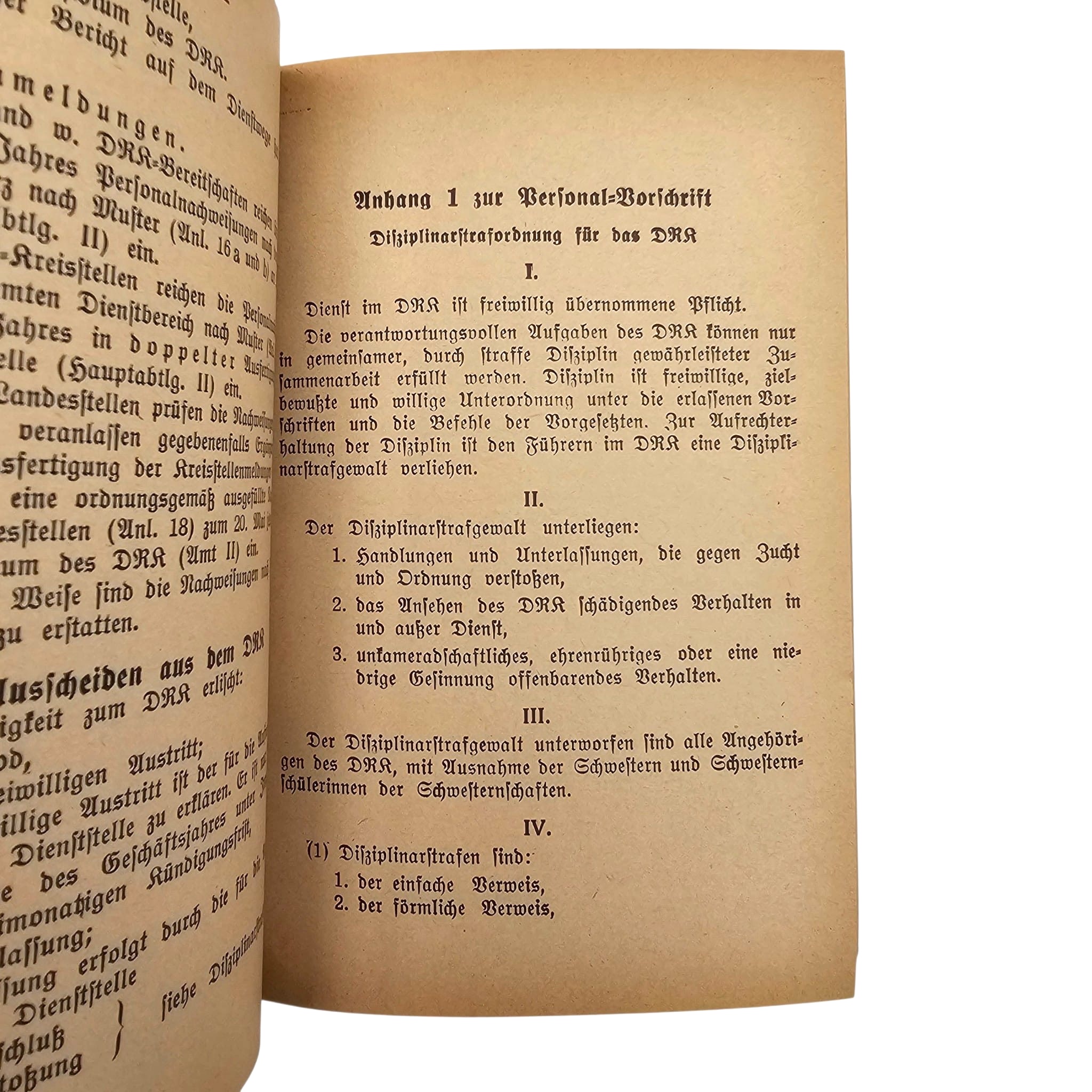 Original WWII German DRK Deutsches Rotes Kreuz Dienstvorschrift Dv. Nr. 1 Regulation Book - Afbeelding 4