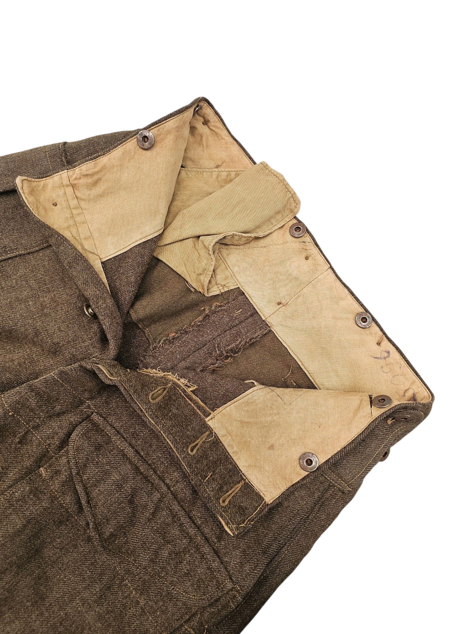 Original WWII Canadian Battle Dress Trousers – June 1945 Dated - Afbeelding 2