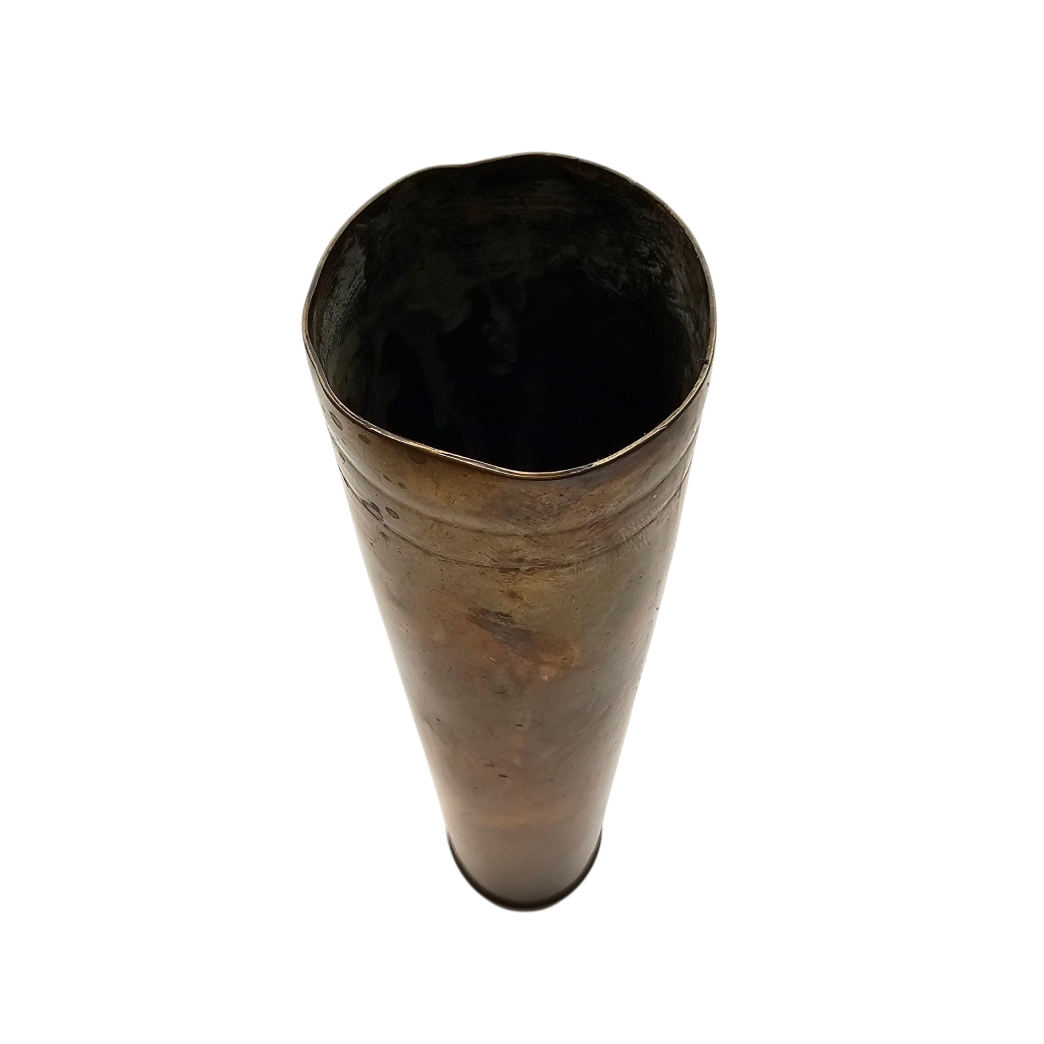 Original WWII German 3.7 cm Flak 18 Anti-Aircraft Brass Shell Casing 1938 - Afbeelding 4
