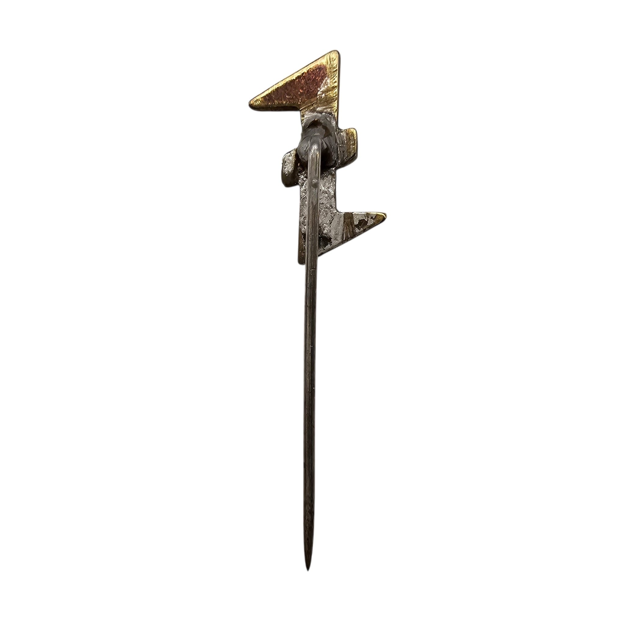 Original WWII Dutch NSB Wolfsangel stickpin - Afbeelding 2