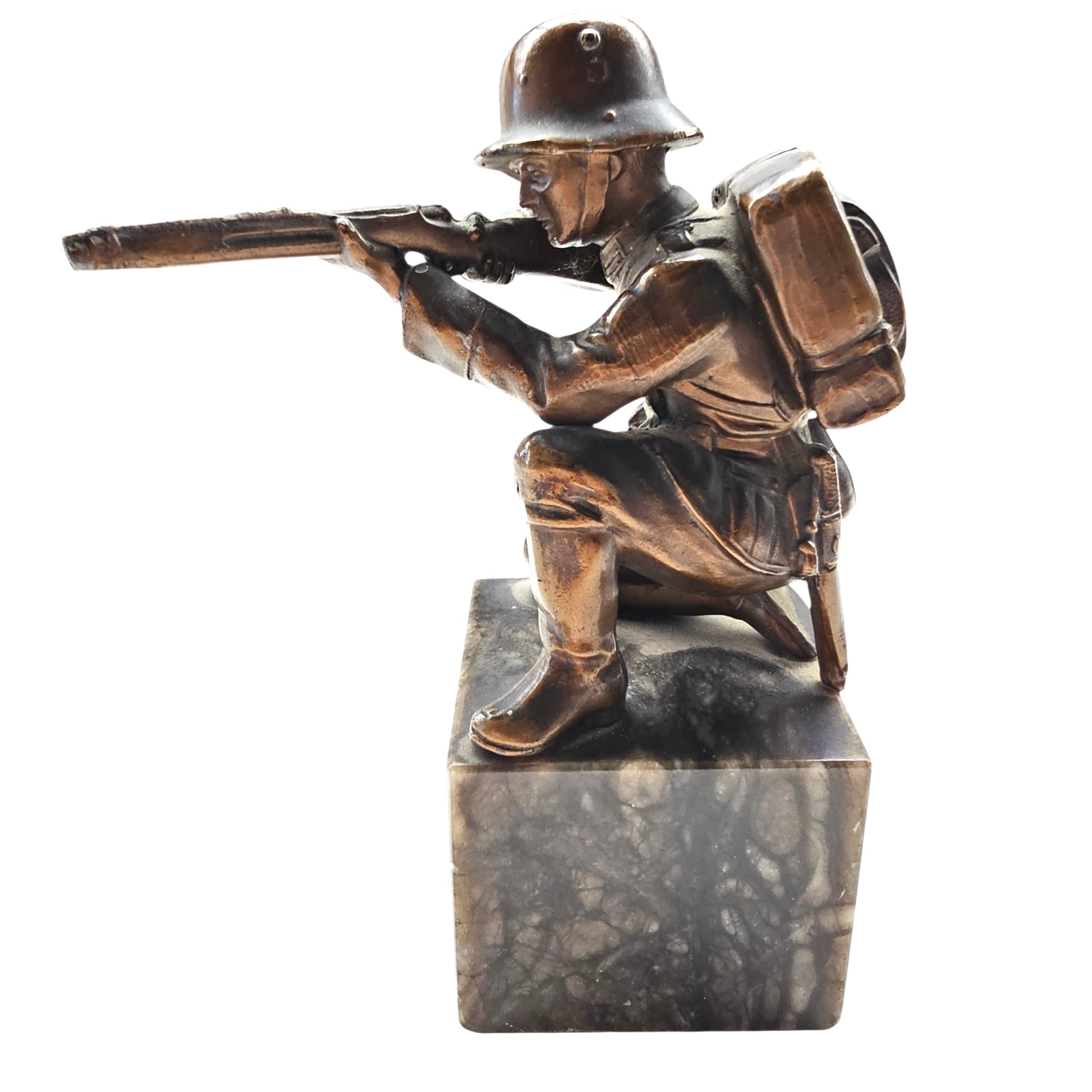 Original WWII German Schiesspreis 1937 Soldier Shooting Trophy Figurine