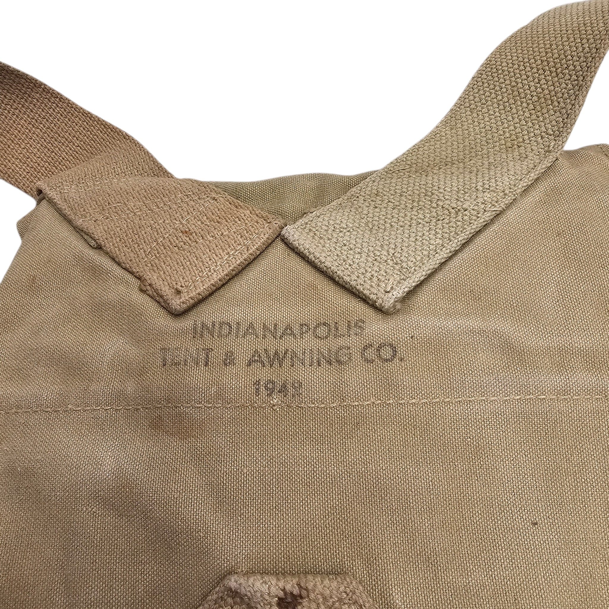 Original WWII US Army M-1928 Infantry Haversack Set with Mess Kit – 1942-1943