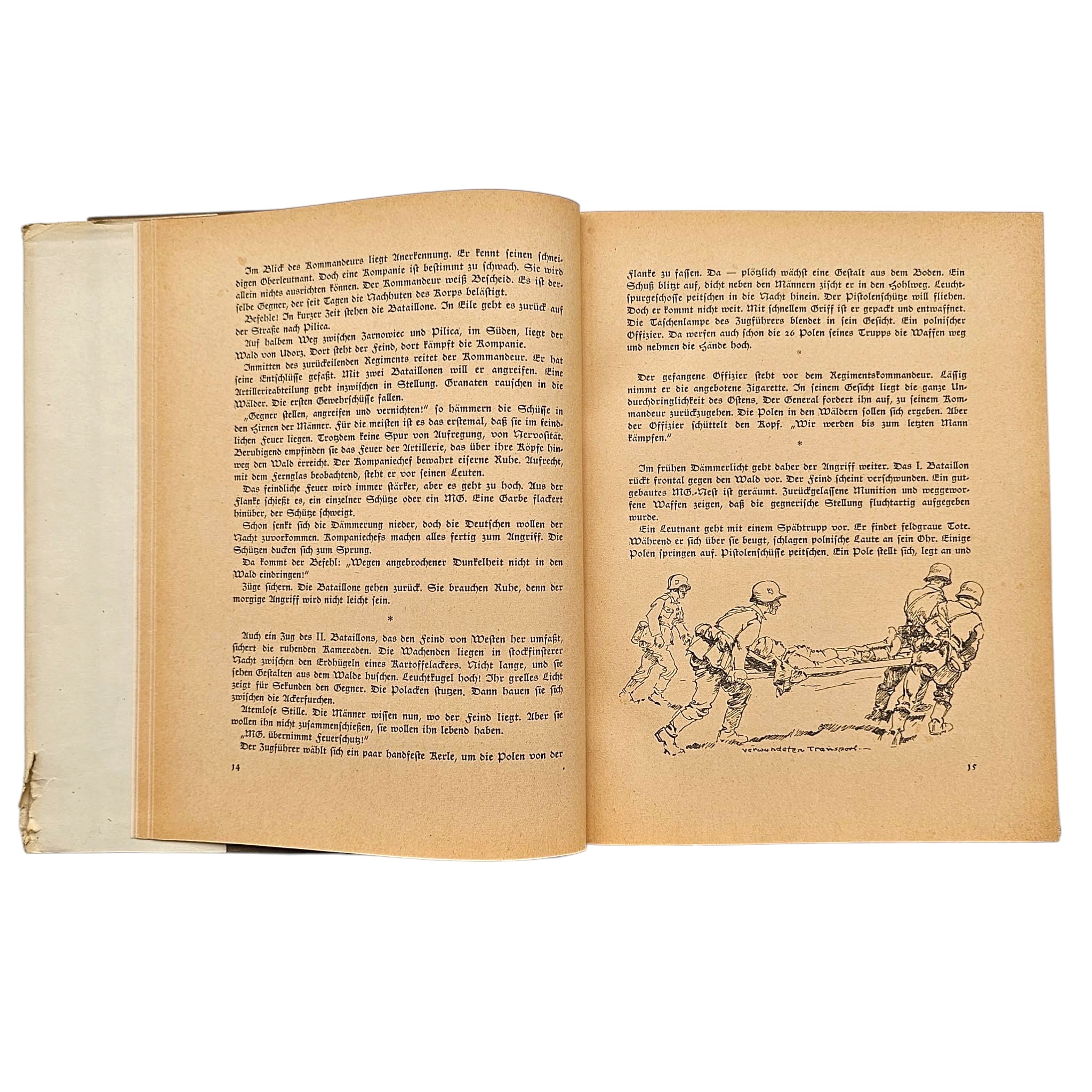 Original WWII German 'Wir zogen gegen Polen' VII. Armeekorps Poland Campaign Book with dust jacket - Afbeelding 7