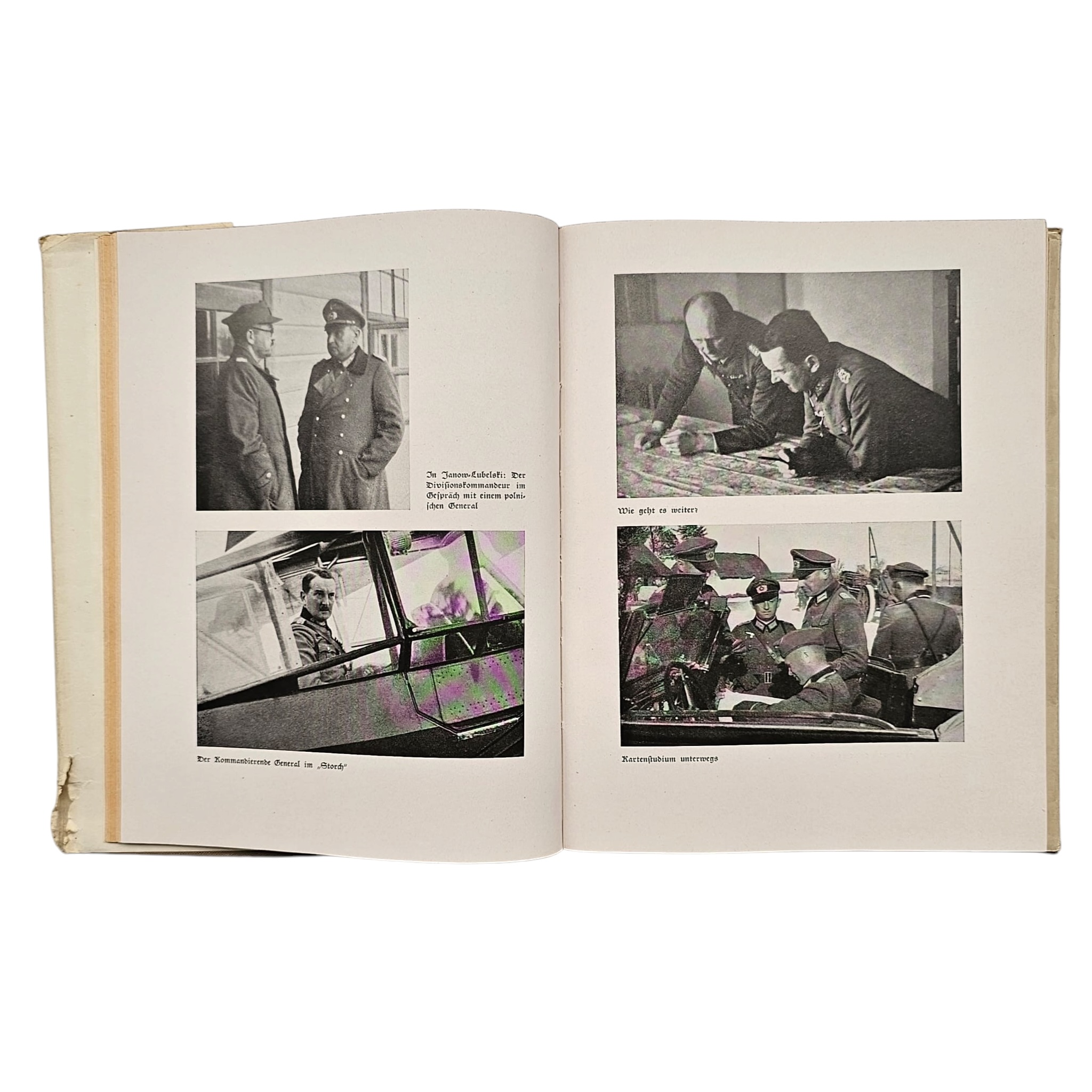 Original WWII German 'Wir zogen gegen Polen' VII. Armeekorps Poland Campaign Book with dust jacket - Afbeelding 4
