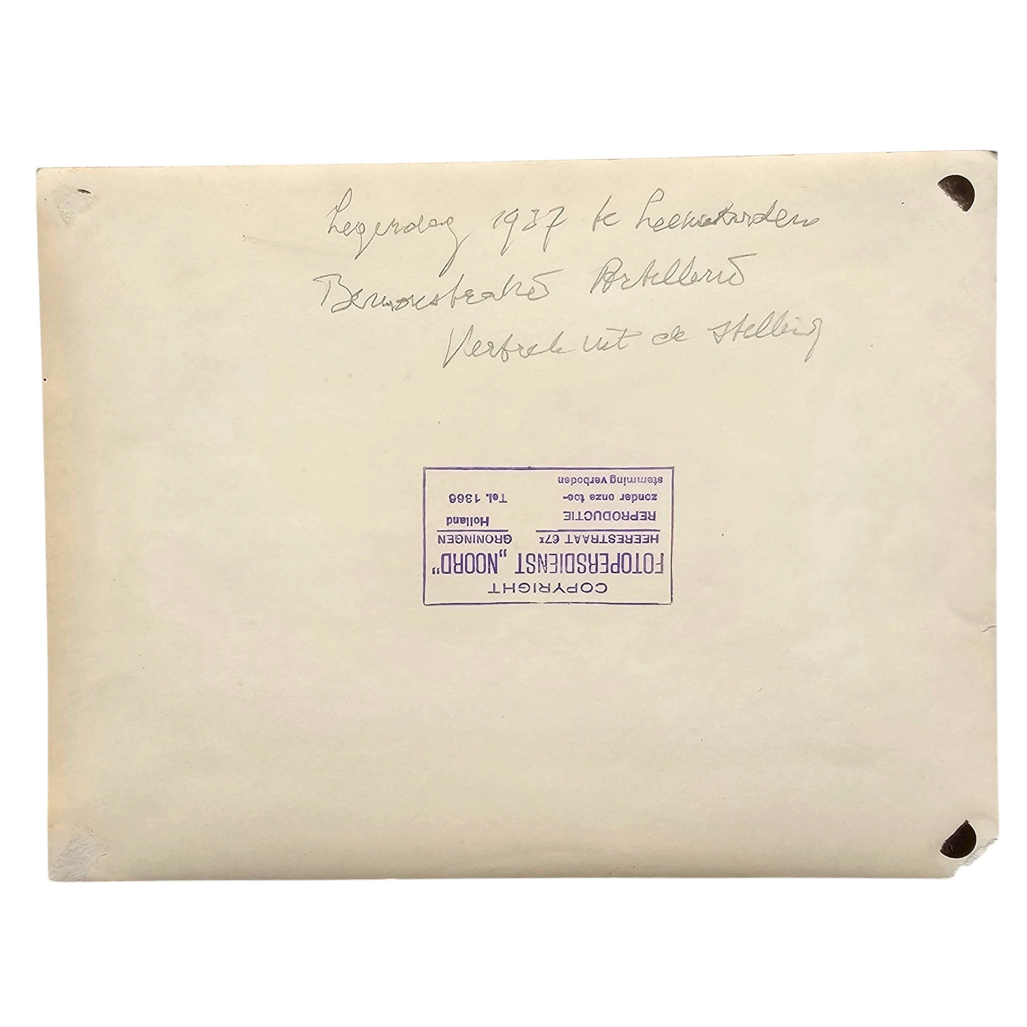 Original 1937 Dutch Army Leeuwarden Artillery Demonstration Photo – 10.5 cm Howitzer - Afbeelding 3