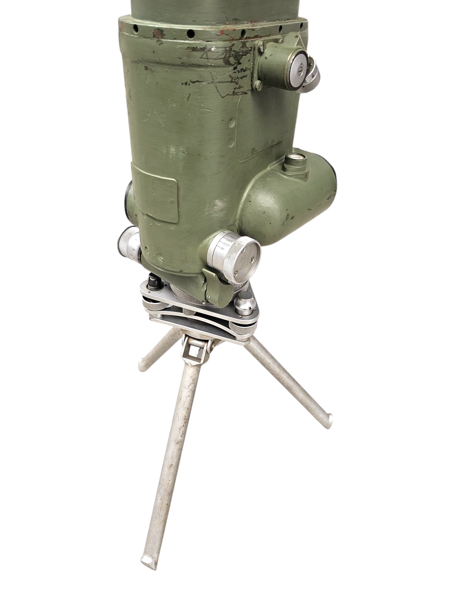 Original Cold War DDR NVA Soviet Military Periscope with Tripod and Wooden Transport Case - Afbeelding 8