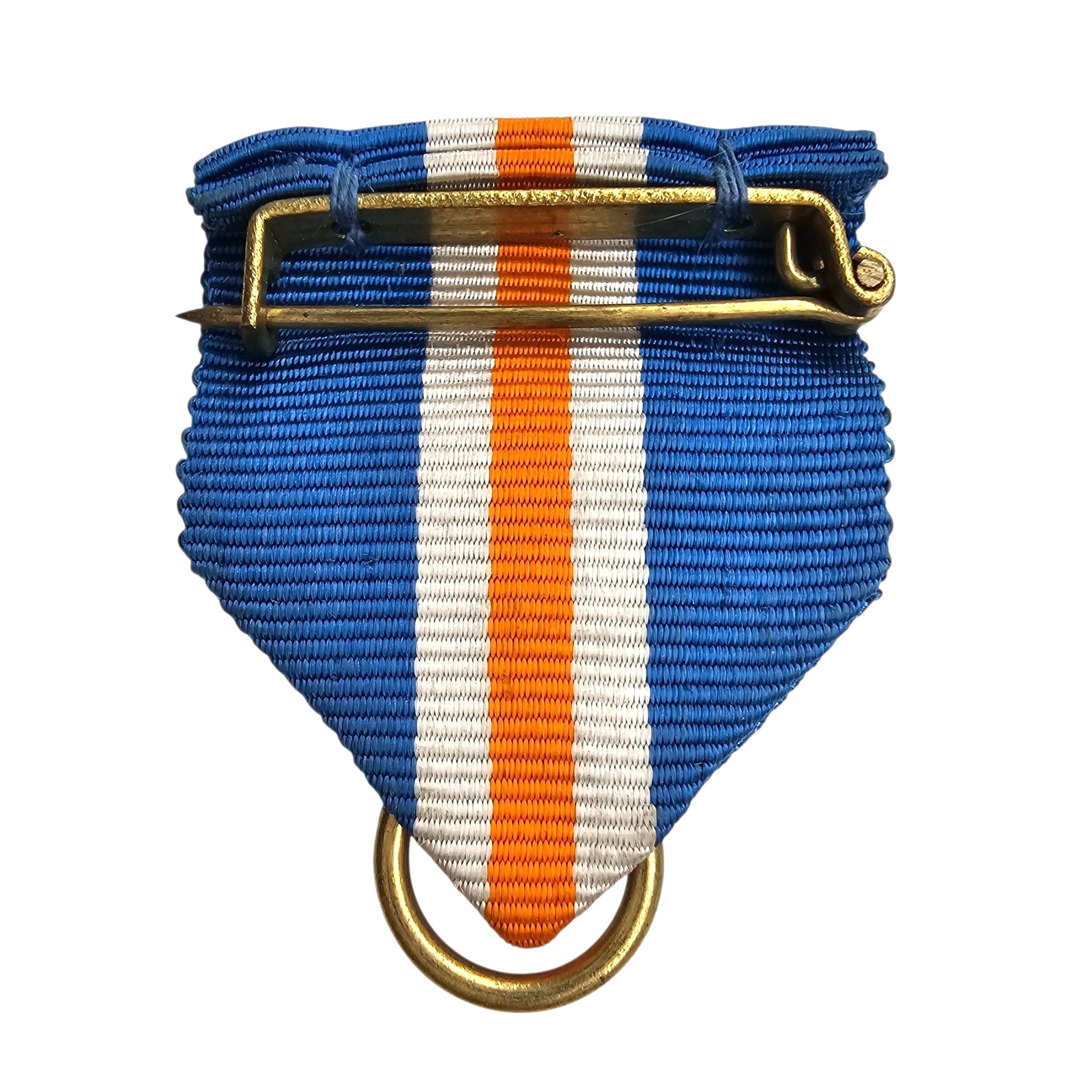 Original WWII Dutch NSB Mussertkruis medal ribbon with ring - Afbeelding 2