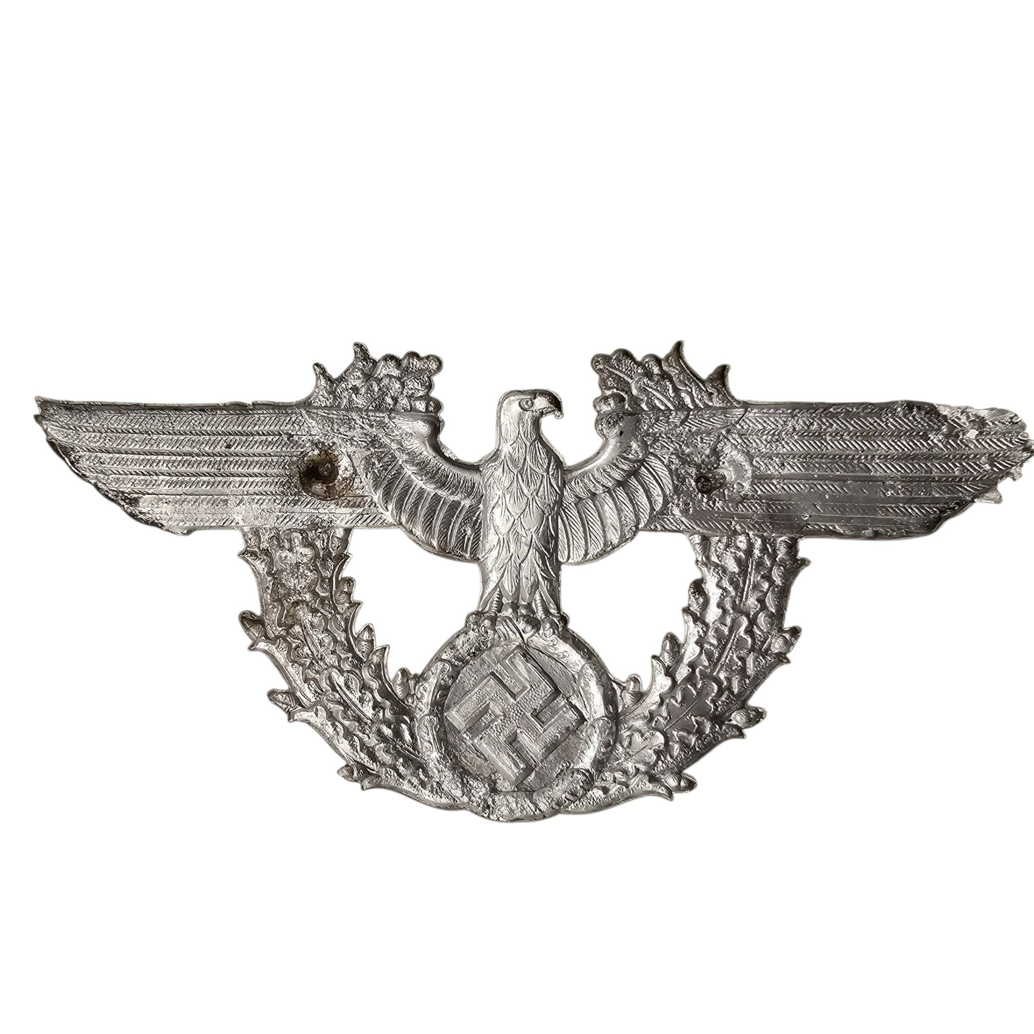 Original WWII German Polizei Tschako metal insignia
