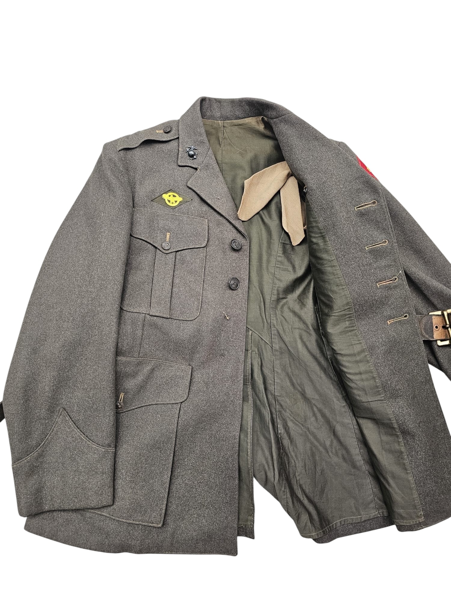 Original WWII USMC 4th Marine Division uniform, 1942 dated - Afbeelding 8