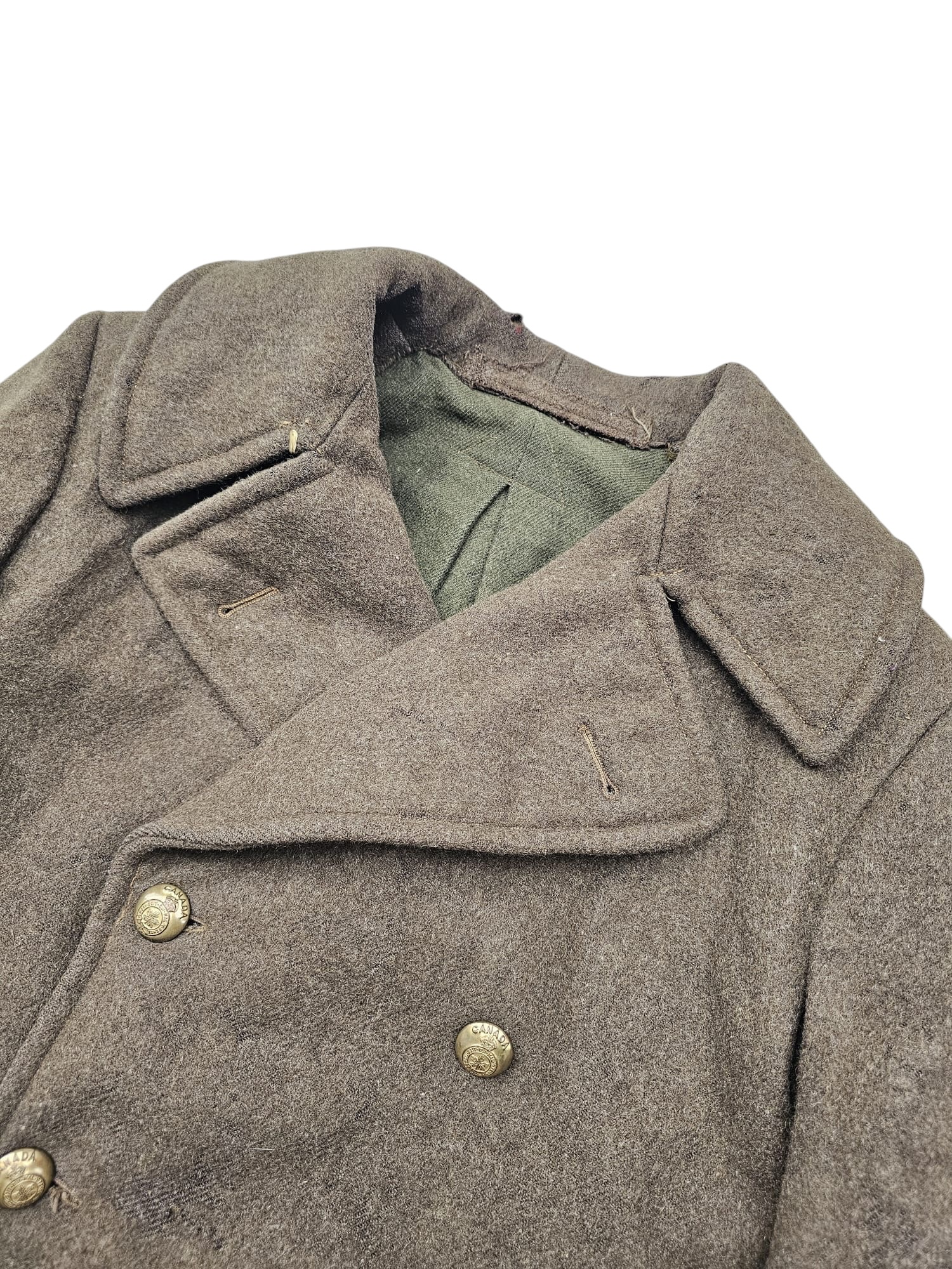 Original WWII Canadian 1942 Dated 1941 Pattern Greatcoat - Afbeelding 3