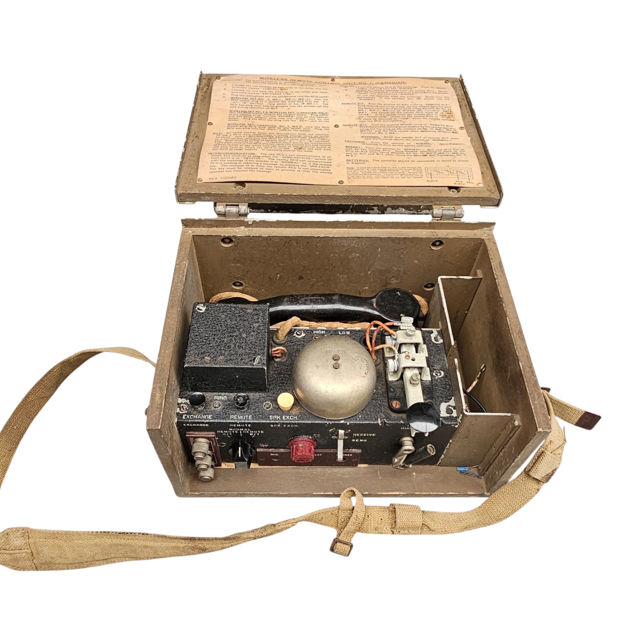Original WWII Wireless Remote Control Unit No. 1 (Canadian) from World War II, manufactured by the RCA Victor Company Limited in 1944 - Afbeelding 22