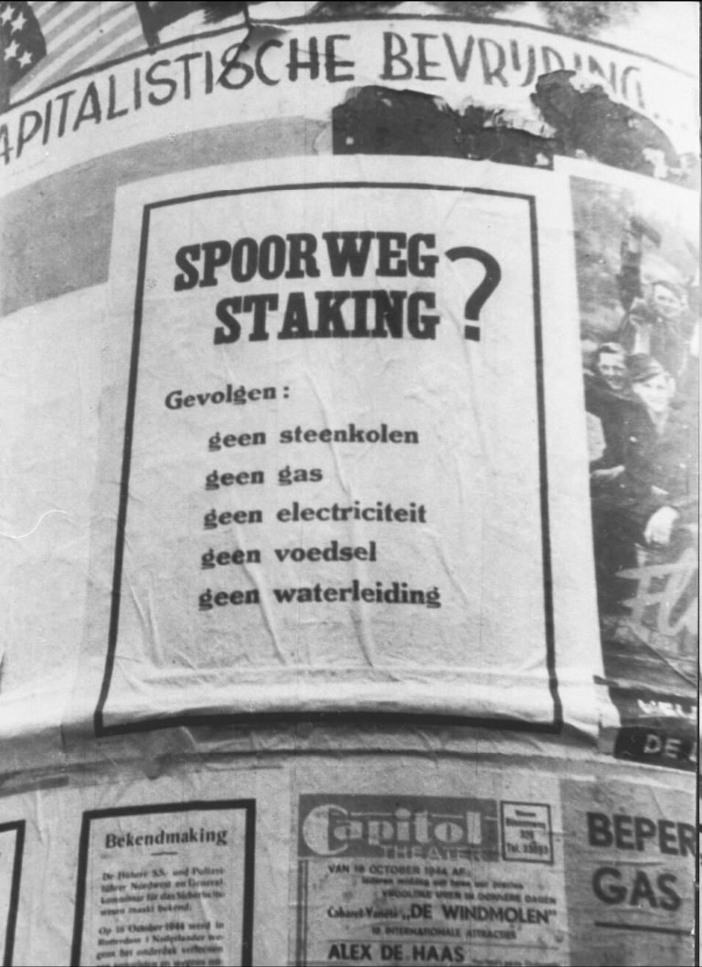 Original WWII German Occupation Dutch Railway Strike Propaganda Poster 1944 - Afbeelding 2