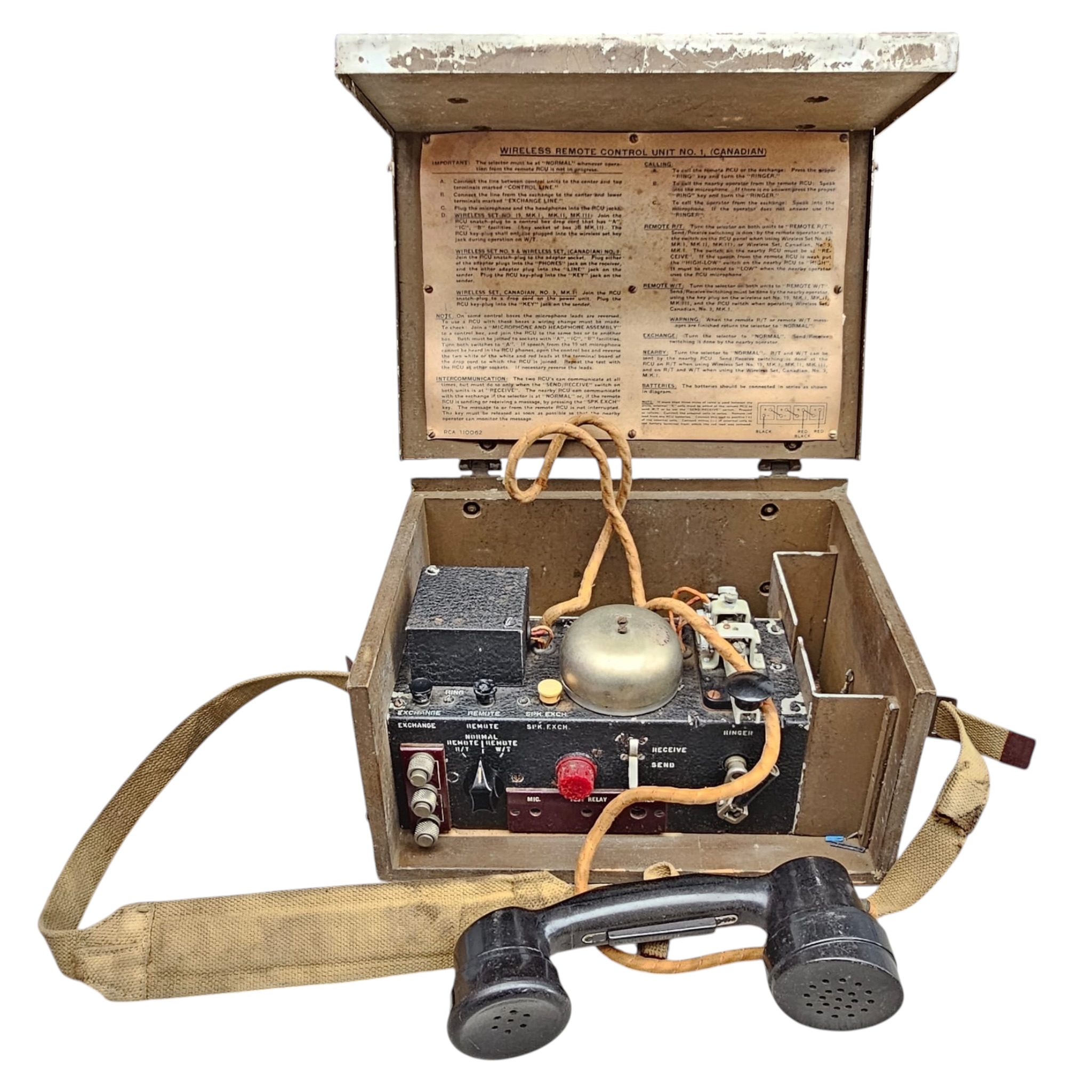 Original WWII Wireless Remote Control Unit No. 1 (Canadian) from World War II, manufactured by the RCA Victor Company Limited in 1944 - Afbeelding 16