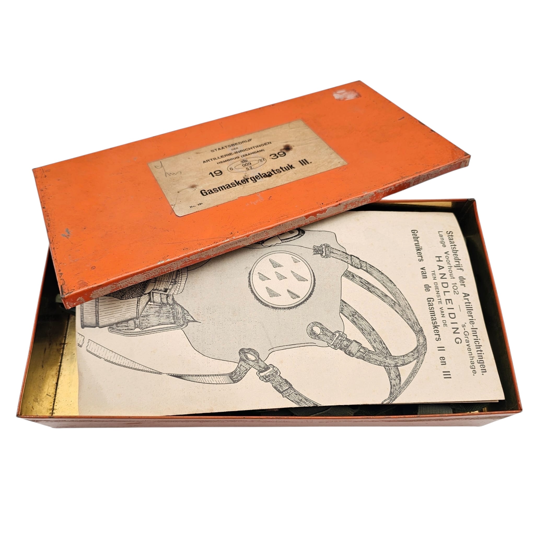 Original Dutch 1939 Gas Mask Gasmaskergelaatstuk III - Afbeelding 2