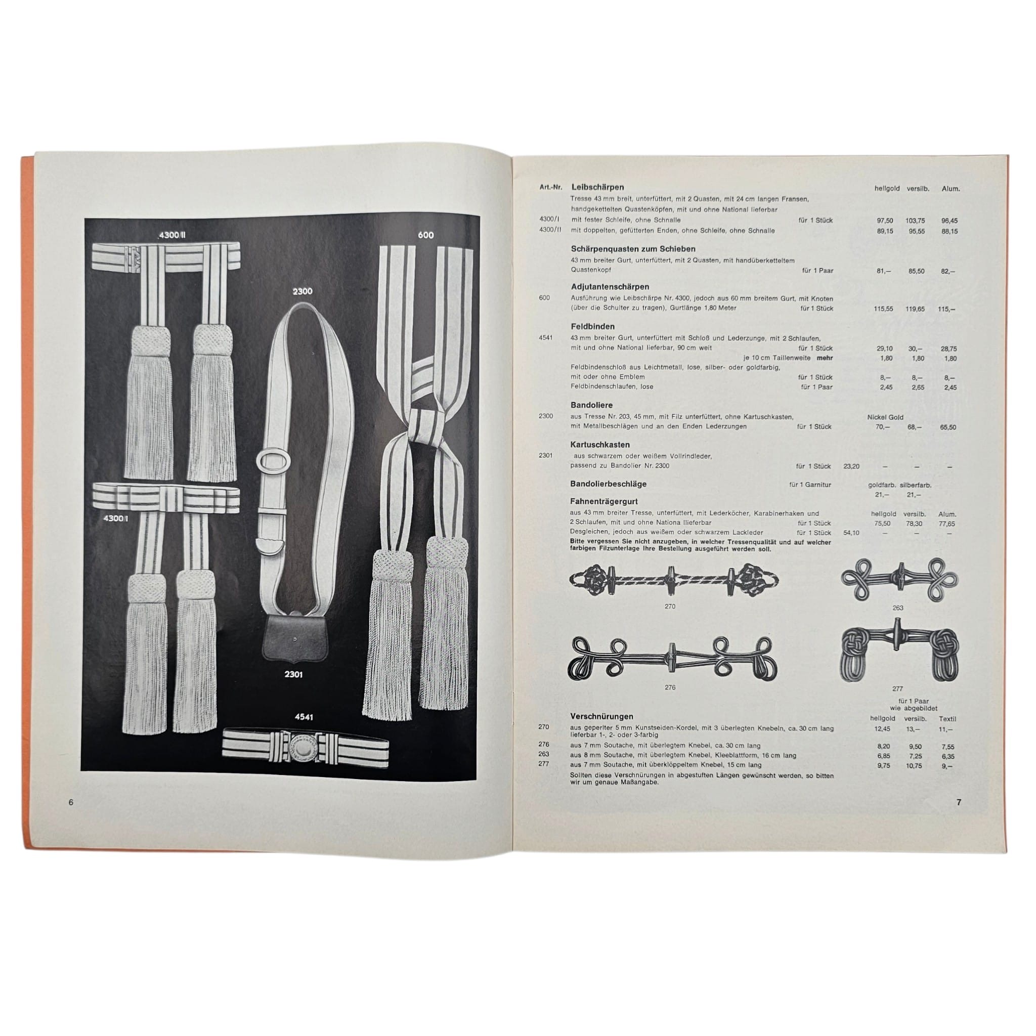 Original German 1970 Uniform Effects Catalogue for Clubs and Shooting Associations