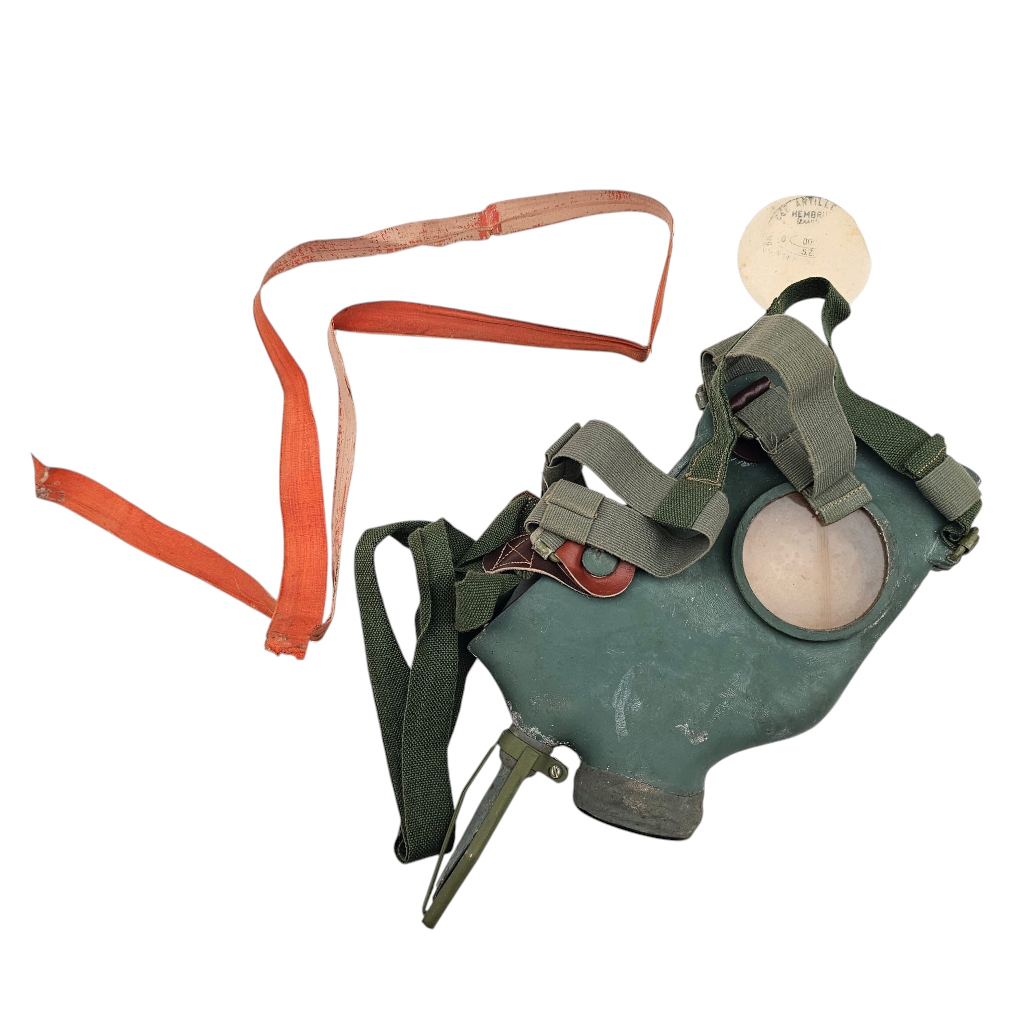 Original Dutch 1939 Gas Mask Gasmaskergelaatstuk III - Afbeelding 3