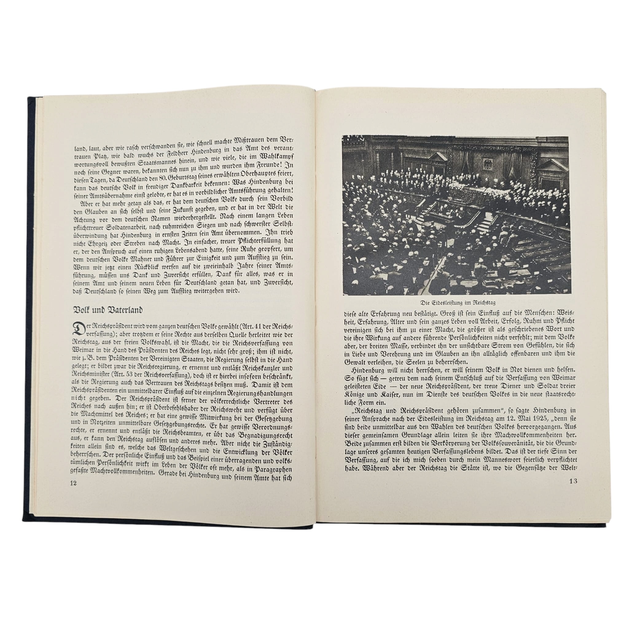 Original German book 'Reichspräsident Hindenburg' published by the Hindenburg Foundation and printed in 1927 by Otto Stollberg Publishers in Berlin - Afbeelding 9