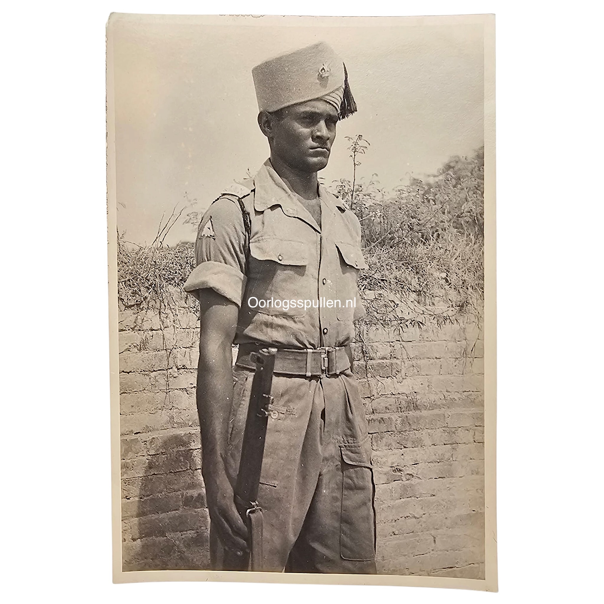 Original WWII British Indian Army Soldier Portrait Photograph
