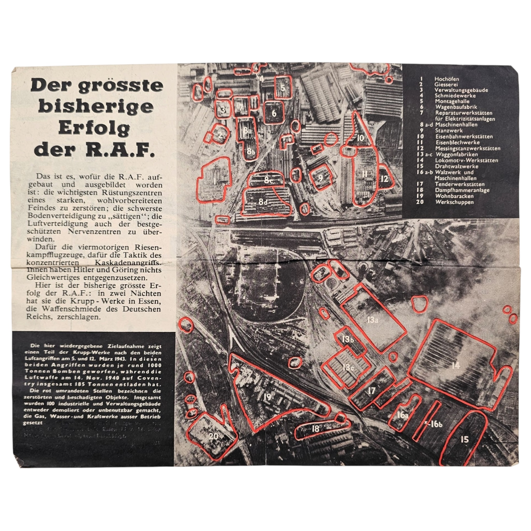Original WWII Allied Propaganda Leaflet Rotterdam/RAF Essen - Afbeelding 2