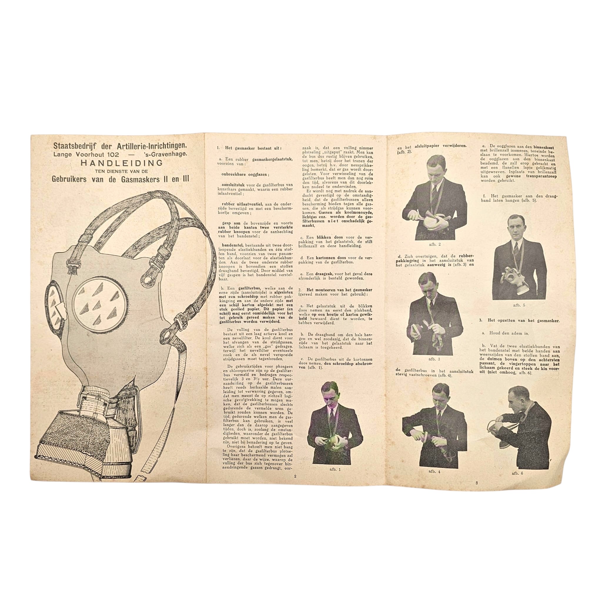 Original Dutch 1939 Gas Mask Gasmaskergelaatstuk III - Afbeelding 5